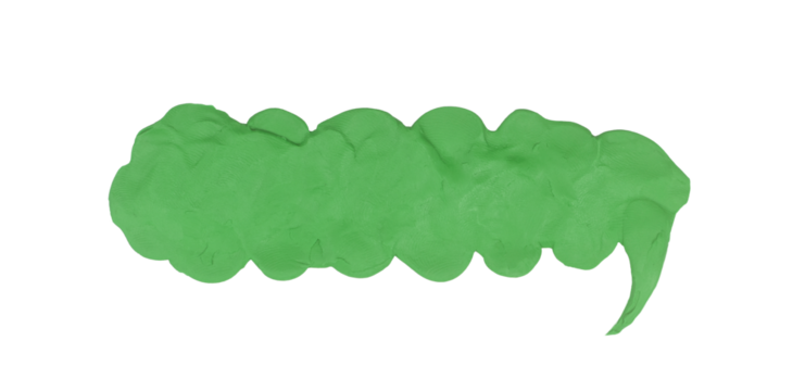 Purple speech bubble of plasticine or clay isolated on transparent background.