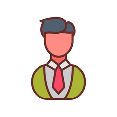 Business Man Filled Icons , Vector illustration