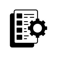 Fototapeta premium Production Glyph Icon, Vector illustration