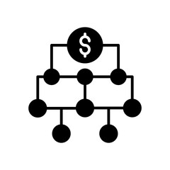 Financial Plan Glyph Icon, Vector illustration