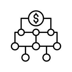 Financial Plan Outline Icon, Vector illustration