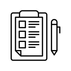 Fototapeta premium Evaluation Outline Icon, Vector illustration