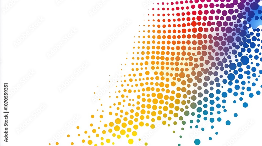 Wall mural colorful background with many dots of different colors. the dots are scattered all over the backgrou