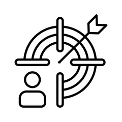 Staff Selection Outline Icon, Vector illustration