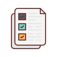 Requirements Filled Icons , Vector illustration