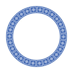 Round frame cross-stitch motifs folk embroidery