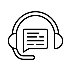 Customer Support Outline Icon, Vector illustration