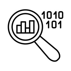Data Analysis Outline Icon, Vector illustration