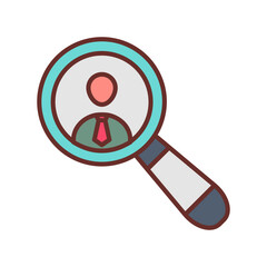 Searching Filled Icons , Vector illustration
