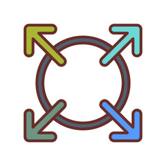 Expand Filled Icons , Vector illustration