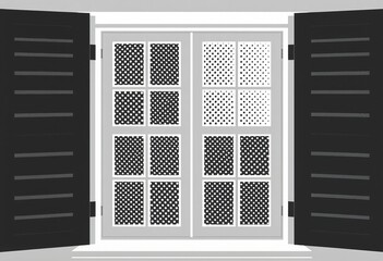 Halftone Windows Windows rendered with a halftone dot effect