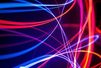 Light painting with fiber optics detailed lines