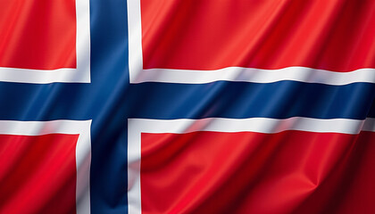 Fototapeta premium Majestic Norwegian Flag