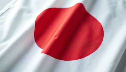 Closeup of the Japanese Flag