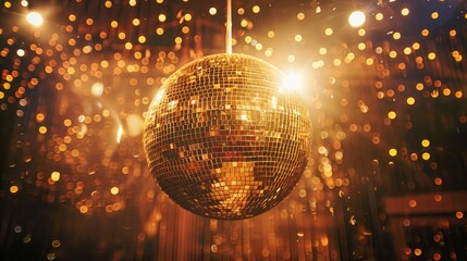 Giant gold disco ball