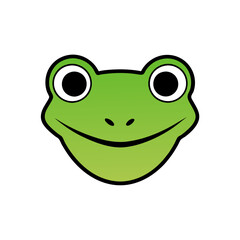 Frog head vector illustration