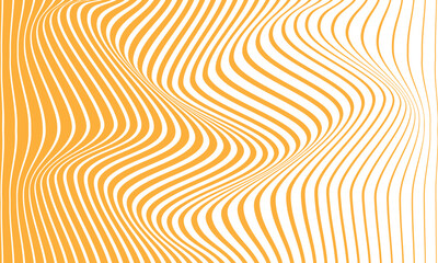 abstract orange thin to thick wave line pattern.