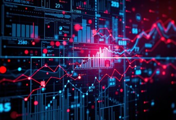 Fototapeta premium Analyze data trends using advanced visualization techniques