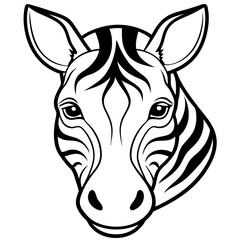 head of a zebra