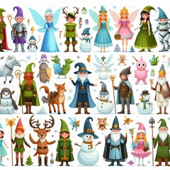 Fototapeta premium Christmas Characters and Costumes for Carnival