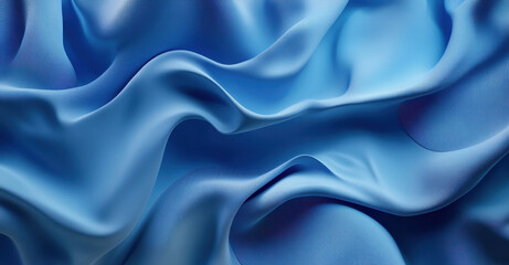 Obraz premium Abstract blue background with smooth, wavy lines and curves