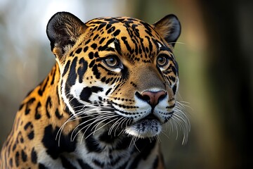 Jaguar Close-up Striking Stripes and Sharp Gaze