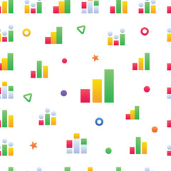 Gradient color vector icons pattern