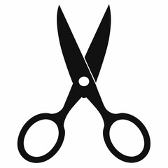 Scissor silhouette vector art. Scissor vector Flat Icon Design, cutting sign . black vectors, Scissors for cutting flat design. Vector illustration isolated on transparent background