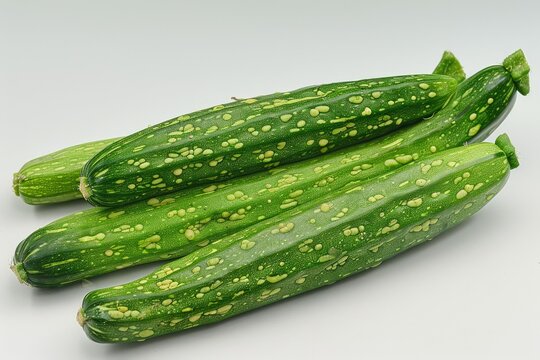 pointed gourd potol green vegetable on white background
