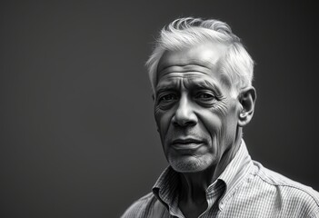 Fototapeta premium Elderly Man Shows Wisdom and Experience in Portrait