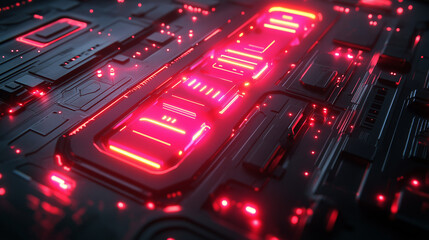 Modern Dark angled block metallic with luminous lines and highlights background, Generative AI