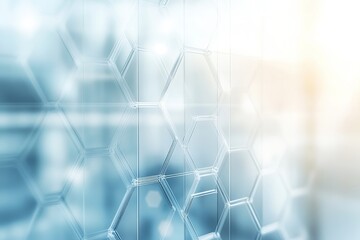 Abstract hexagonal grid pattern with a soft, blue-toned gradient, representing modern technology, innovation, and connectivity in a clean, futuristic design