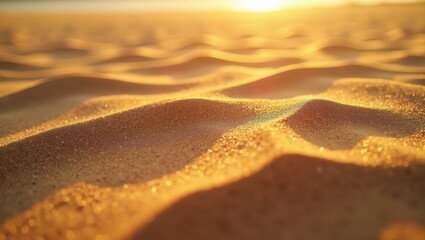 Obraz premium Golden Sand Dunes at Sunset