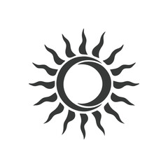 Celestial Sun Moon Silhouette Vector Design.