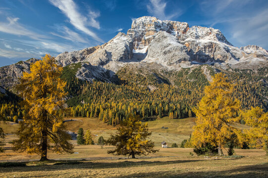 Blick im Herbst von der Pl&auml;tzwiese auf die Hohe Geist