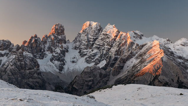 Alpengl&uuml;hen am Monte Christallo