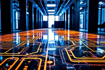 circuit board floor the office floor looks like a giant circuit