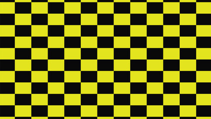 Checkered seamless black and yellow boxes pattern background