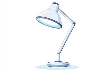 Stylish white desk lamp with adjustable arm, perfect for modern workspaces, illuminating any area elegantly.