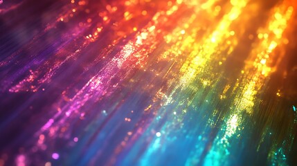 Obraz premium Rainbow metallic 3D 8.8 with light reflections