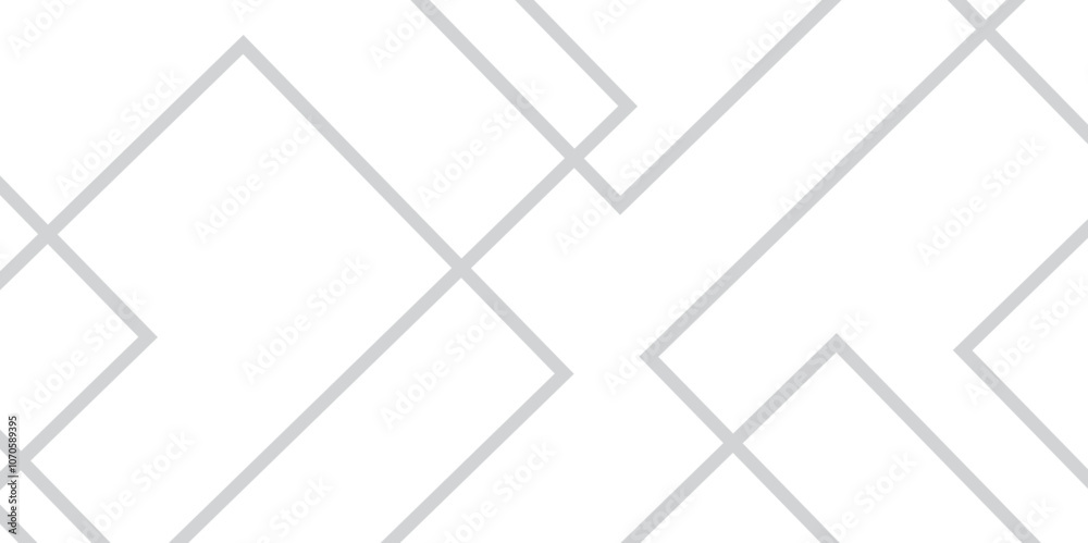 Leinwandbilder grey geometric overlapping square seamless pattern. Modern white transparent material in triangle technology line vector background. abstract style hipster isolated geometric outline corporate design	