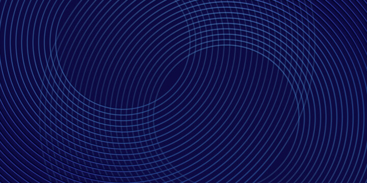 Pattern of concentric circles in varying shades of blue on a dark blue background, creating a visually appealing geometric design. Ideal for backgrounds and modern design projects