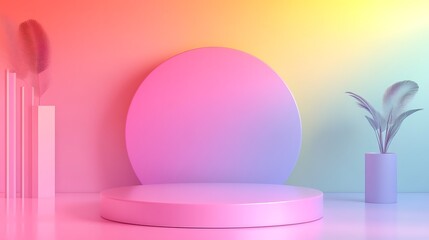 Bright rainbow-colored 3D 8.8 with a gradient backdrop