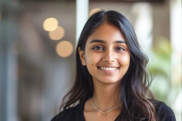 Woman Head Profile. Indian Businesswoman Headshot Portrait for Professional Profile