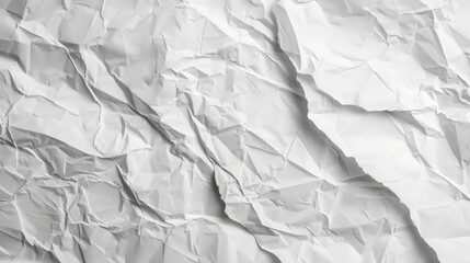 Fototapeta premium Wrinkle Paper. Grunge Texture of Old White Paper Background