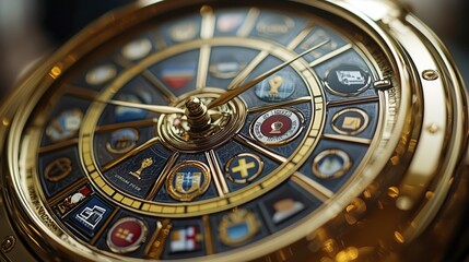 Obraz premium Elegant Clock Face with Iconic Design Elements