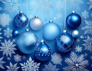 abstract blue winter background christmas decoration