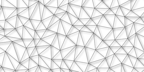 Abstract modern black lines seamless pattern. Subtle ornament with delicate grid, lattice, net, triangles, rhombuses, lines with shadows. Abstract minimalist background. Geometric art deco texture.	
