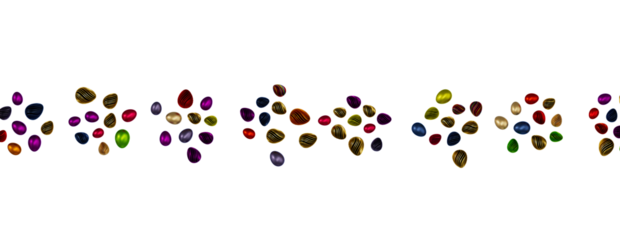 Easter colorful eggs isolated