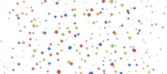  Multicolored confetti on white